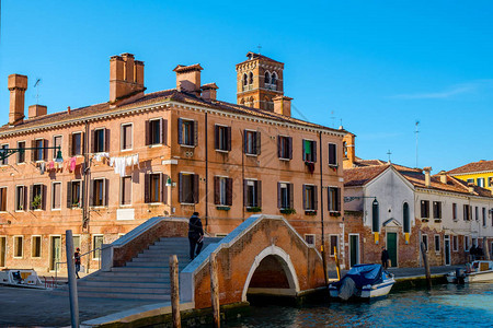威尼斯大运河的古建筑传统图片