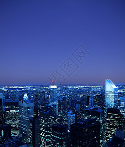 蓝色调的纽约市天际线图片