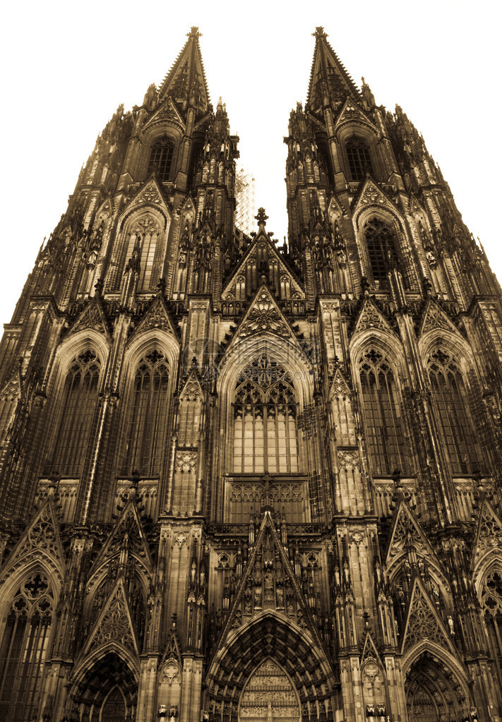 德国科隆的中世纪哥特式大教堂图片