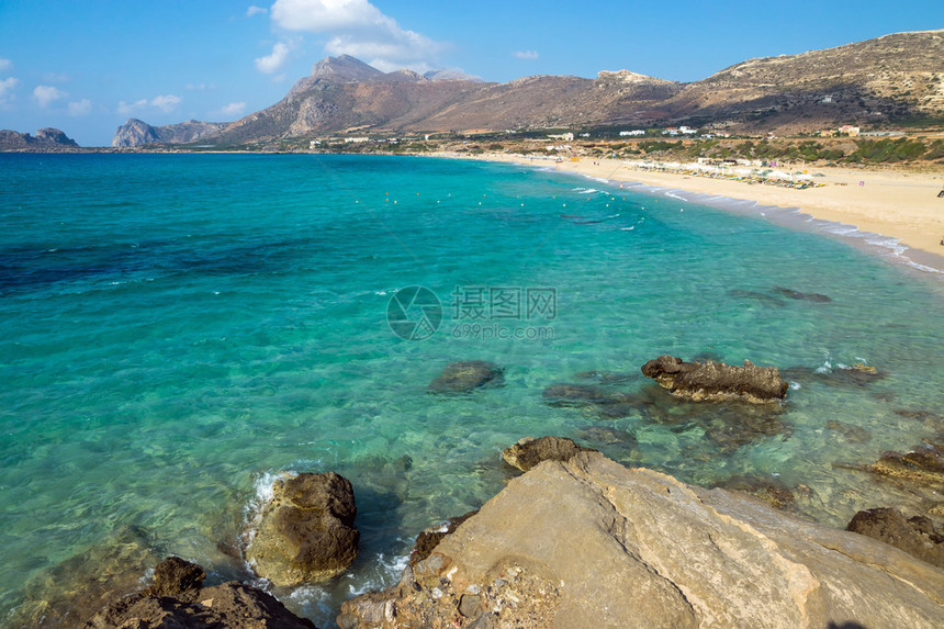 希腊克里特岛美丽的Falass图片