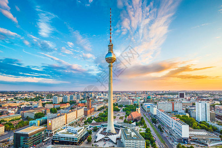 柏林的天空线全景图片