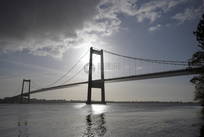 从Jutland到丹麦Funen的停机桥Jutland至Fun图片