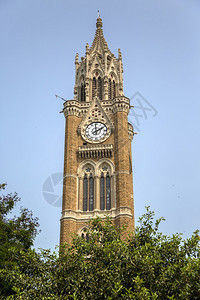 印度孟买的Rajabai钟楼图片