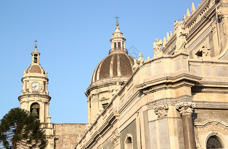 卡塔尼亚大教堂意大利西里背景图片