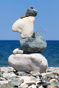 Zeen石块平衡石块代表海滩图片