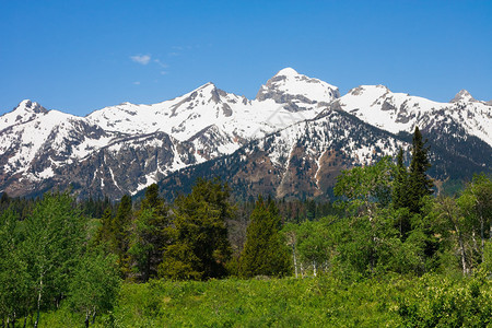 怀俄明州大提顿公园的山脉图片