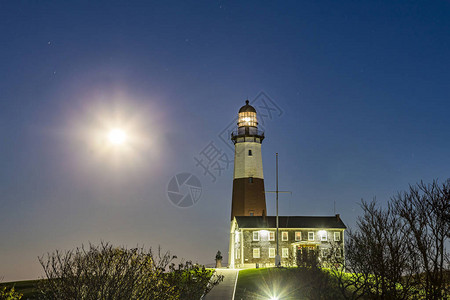 苏福克州纽约长岛灯塔长岛Lighthouse的蒙陶克点光海滩图片