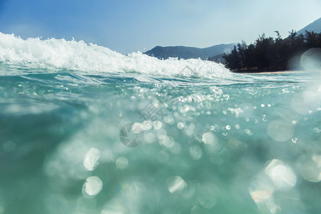 海浪bokeh图片