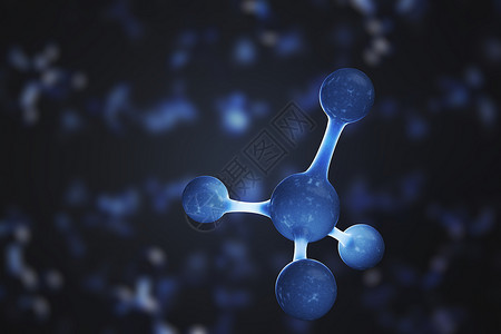 甲烷或铵分子科学概念3D渲染插图图片