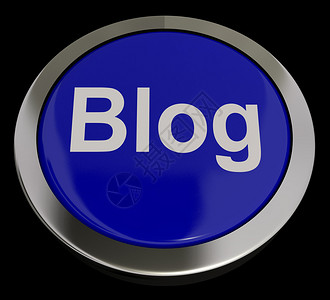 博客或博客网站的蓝色博客按钮图片