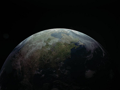 行星夜景3d渲染图片