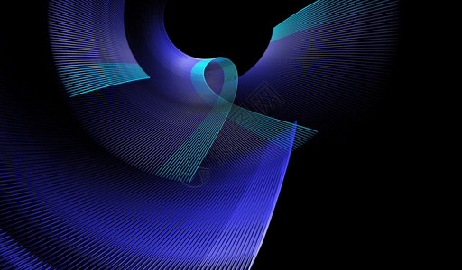 黑色背景的抽象计算机生成蓝色图像图片