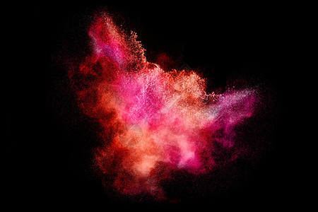 五颜六色的尘埃粒子爆炸背景图片