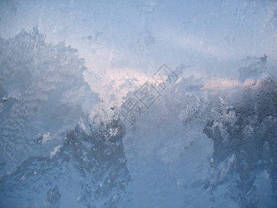 荚状云这是玻璃冬窗上的霜状图案插画