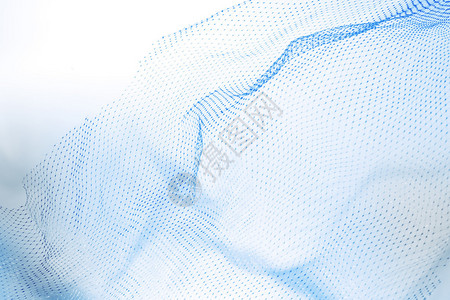白色背景上抽象渔网的特写蓝色调图片