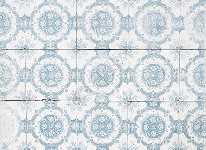 典型的老里斯本牌经典陶瓷砖的细节高清图片