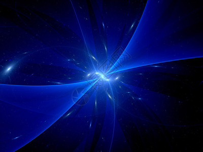 计算机生成的蓝光空间物体抽象背景摘要版面Blue荧图片