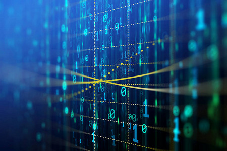 摘要蓝色二进制代码背景编程编码黑客图片
