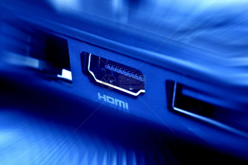 HDMI高清数字视频输入连接器视频技术主题蓝色调HDMI图片