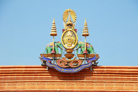 泰国传统的寺庙屋顶图片