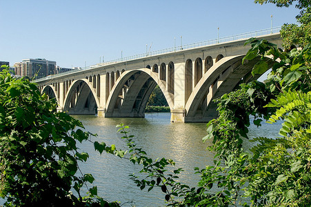 观察维吉尼亚的景象重要大桥从华图片