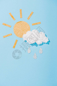 阳光和棉花糖云蓝色高清图片