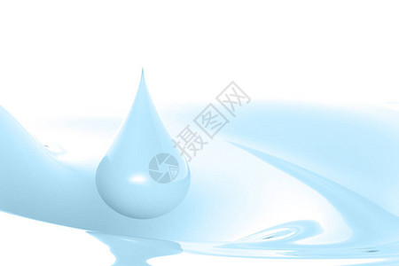 蓝色背景上蓝色牛奶的3d渲染液滴背景图片