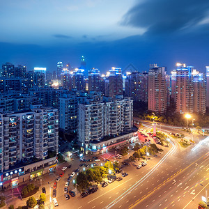 城市夜景鸟瞰图图片