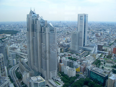 日本东京天线新宿区空中观图片