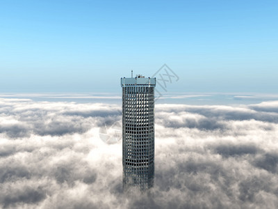 摩天大楼的3d插图图片
