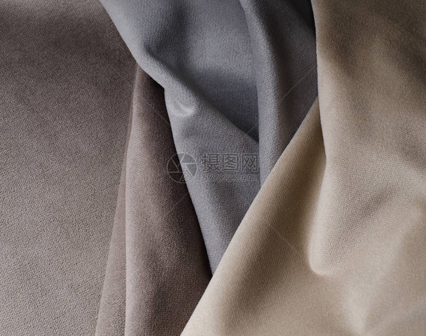 浅紫色和灰色丝型纺织品样本Fabri图片