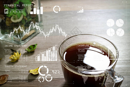 作为金融科技概念的业务运营财务报告数据图片