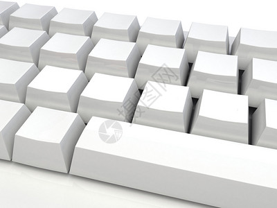 电脑键盘的3d插图图片