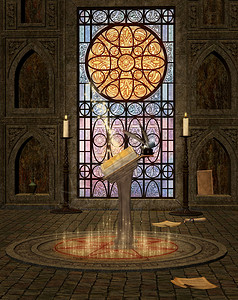 黑暗哥特式祭坛背景图片
