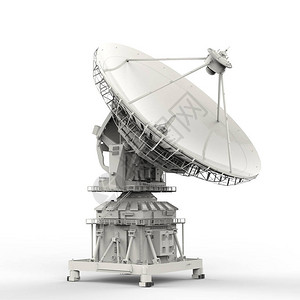 球面射电望远镜3d将卫星天线在白设计图片