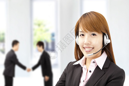 商业妇女电话客户图片