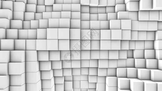 3d插图抽象背景相互邻的立方体不调背景图片