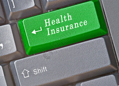 健康保险键盘背景图片