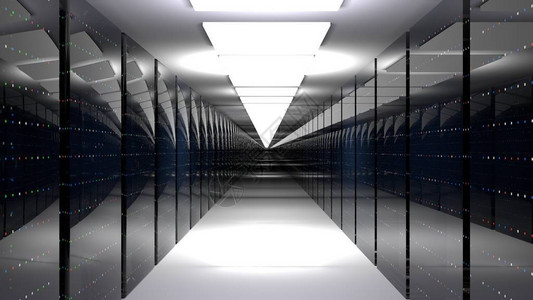 服务器机房云数据中心的服务器机架图片