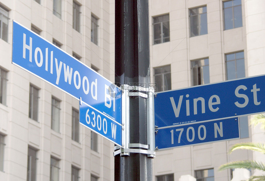 好莱坞好莱坞Blvd加州和Vine街的著名图片