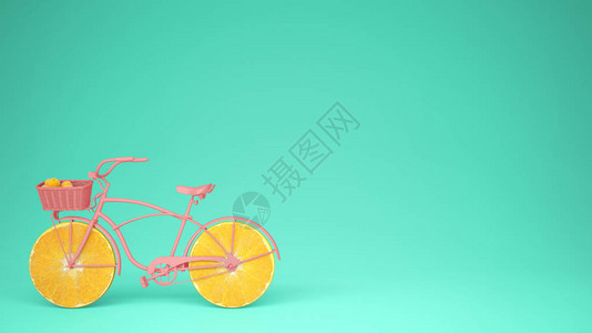 粉红自行车背景图片