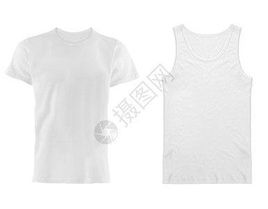 两件白色T恤衫背景图片