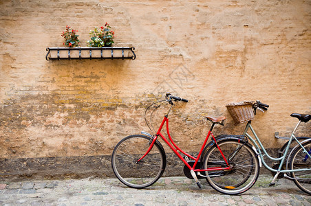 丹麦哥本哈根带自行车图片