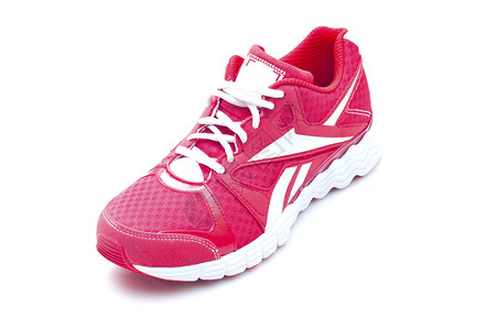 红色跑步运动鞋图片