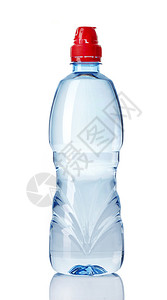 白色背景上的塑料瓶水图片