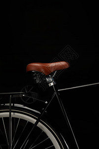 黑色单车的老式自行车马图片