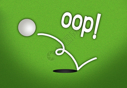 高尔夫Green与高尔夫球出赛杯用单图片
