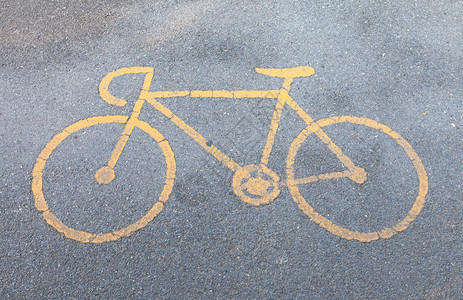 黄色自行车标志图片
