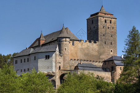 科斯特城堡著名的哥特式城堡位于捷克共图片