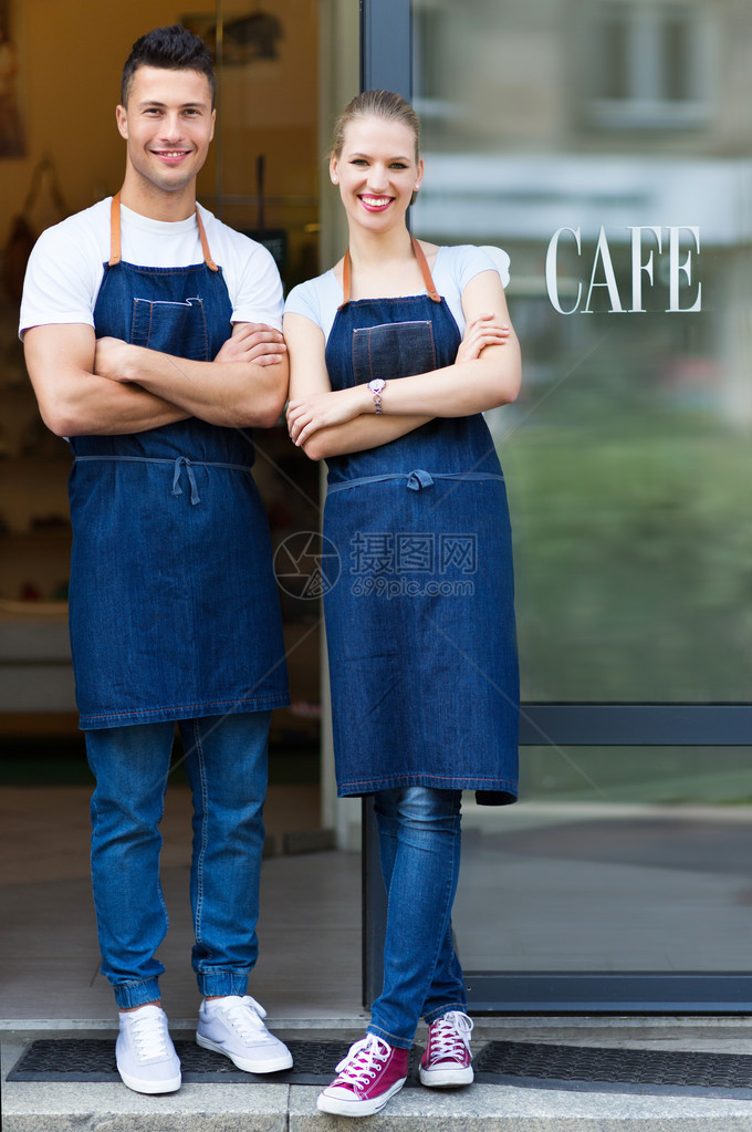 咖啡店的小企业主图片